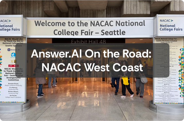 Answer.AI On the Road:  NACAC West Coast