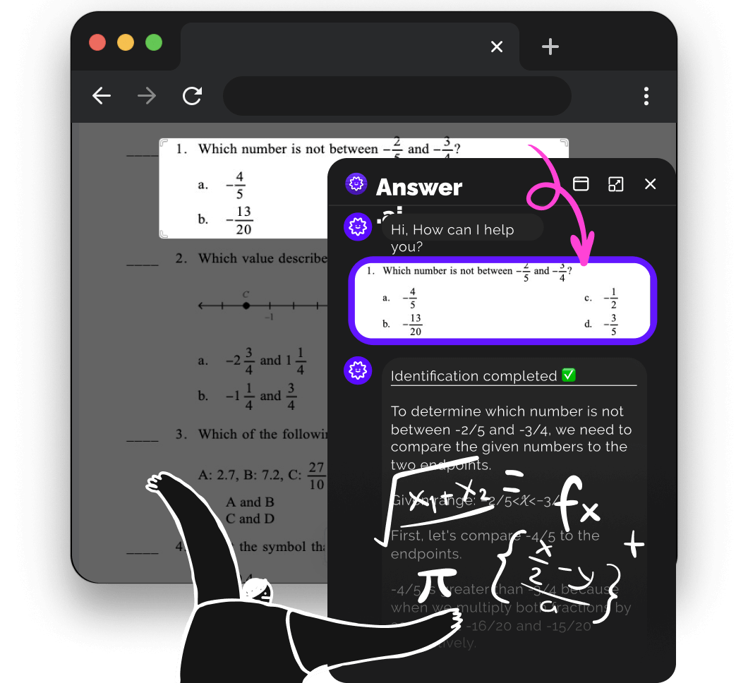 scan homework for answers